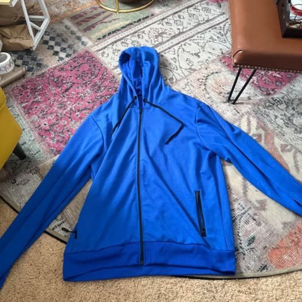 Super Soft!!! Comfy Blue Zip-Up Hoodie